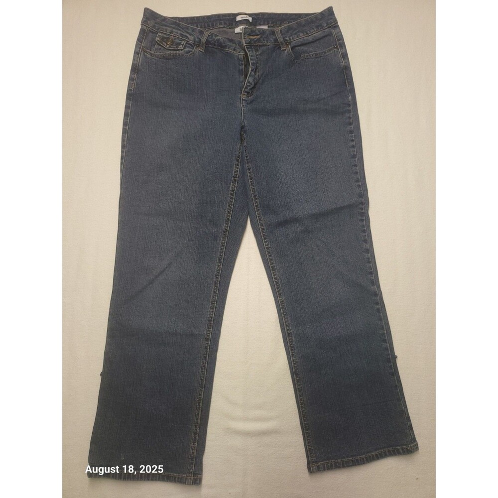 Liz & Co Stretch Bootcut Women's Blue Jeans Size 12 EUC